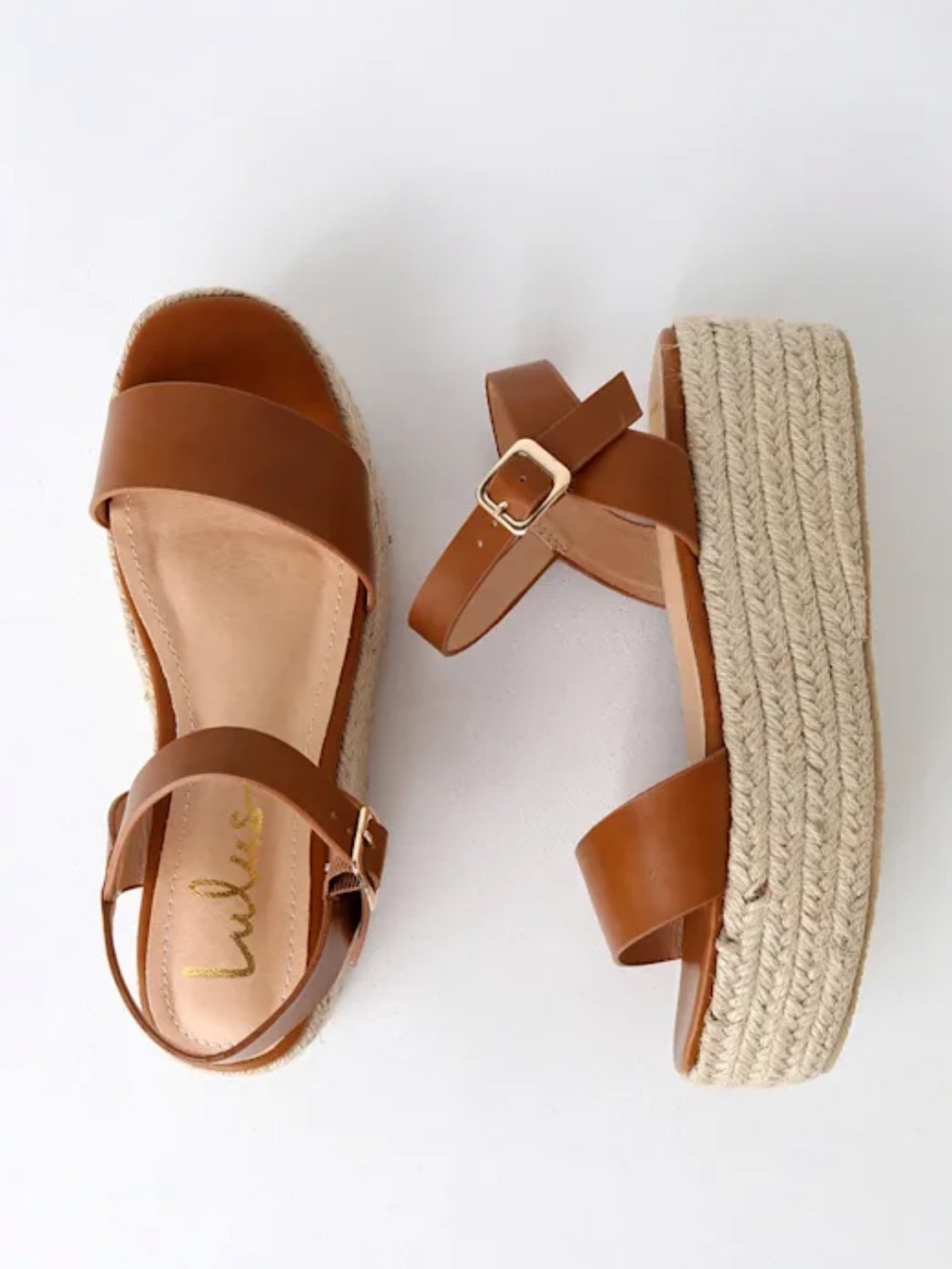 Lulus Brown Strappy platform sandals - Picture 3 of 6